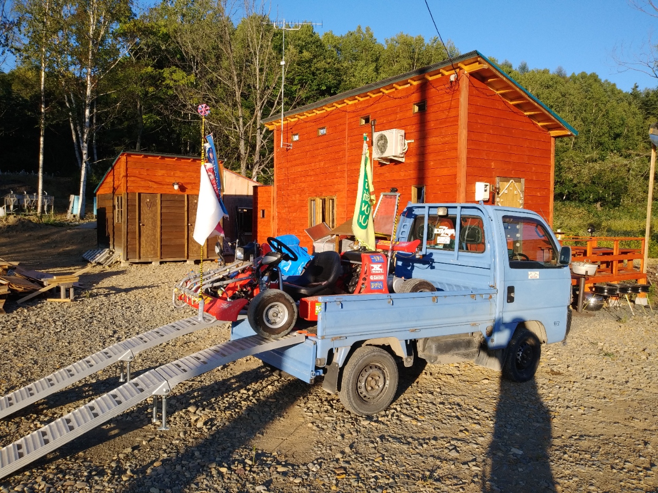 北海道キャンプ場造りパーマンカート